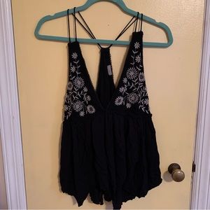 Urban Outfitters ecoté flowy deep v sleeveless top